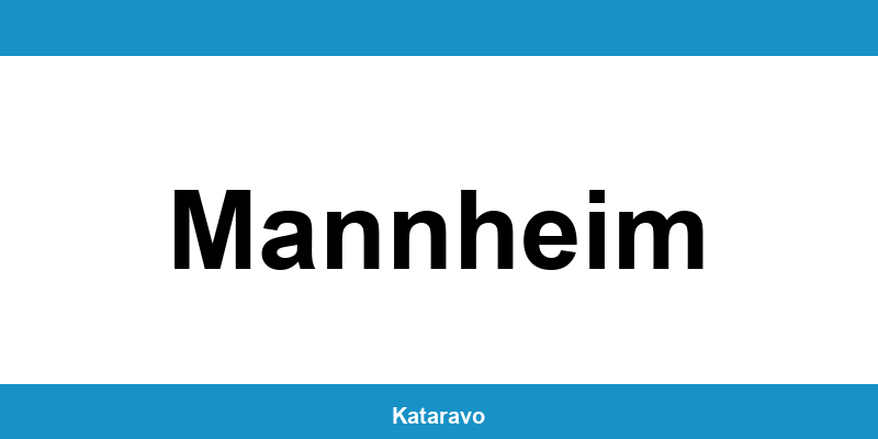 Telefonnummer des Katasteramts Mannheim und Online-Kontakt