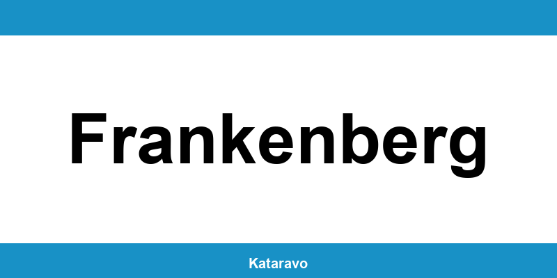 Telefonnummer des Katasteramts Frankenberg und Online-Kontakt