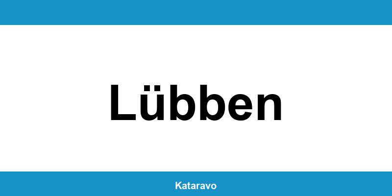 Telefonnummer des Katasteramts Lübben und Online-Kontakt